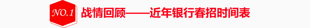 银行春季招聘时间表